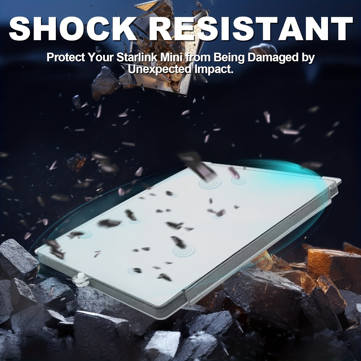 Pour Starlink mini Couverture de protection | Coque de protection en acrylique pour mini antenne de protection contre les grêlons et les roches, mode d'alimentation non chargé