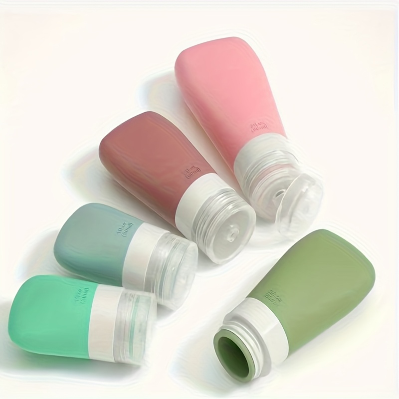 TEMU 30/60/90ml Portable Random Silicone Travel Bottle Cosmetic Storage Refillable Lotion Bottle Squeeze Tube Empty Bottle