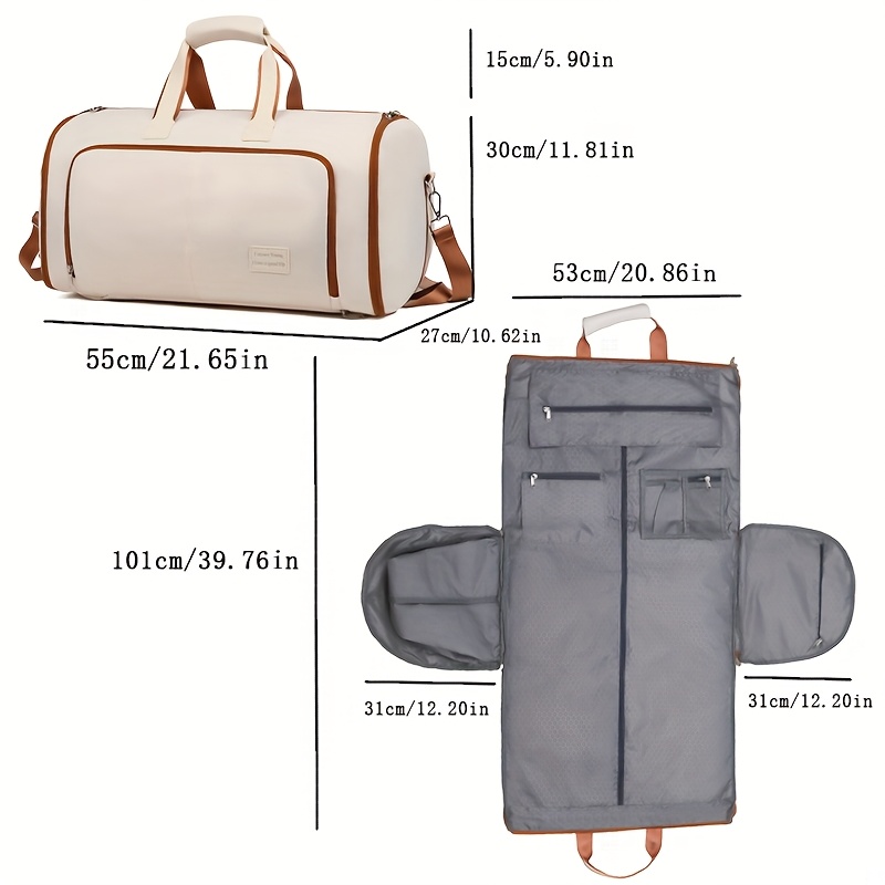 Borsa Porta Abiti E Tute Premium XL - Tracolla Regolabile, Doppia Allacciatura, Nero