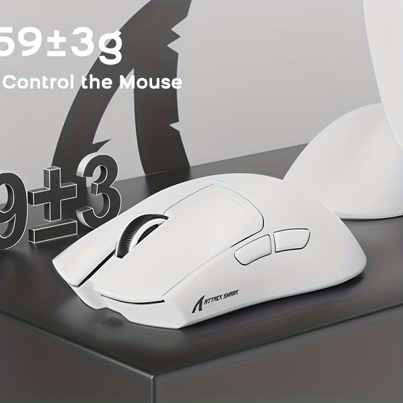 shark x11se wireless gaming mouse 63g ultra wireless 2 4g wired 1000hz   paw3311 sensor 300mah battery right left hand compatible compatible with pc   ps   rgb free low   Product details 2