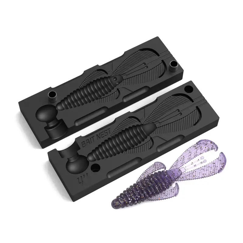 diy injection molding fishing lures Soft Lure Mold for DStroyer 5.2" Creature Flipping Bait Bugmolds USA How to make a injection