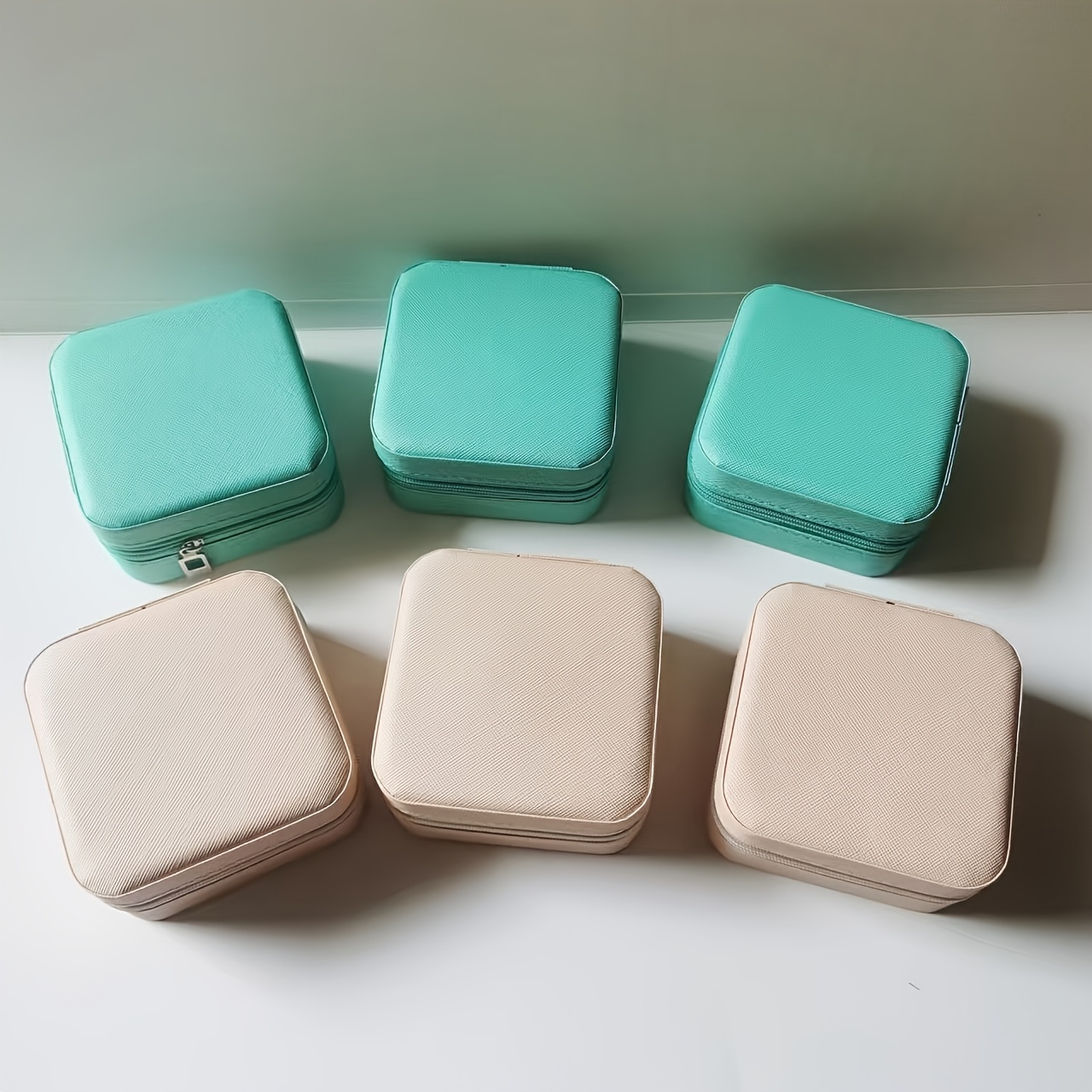 12pc Customizable Mini Travel Jewelry Box and Storage Set for Rings and Earrings