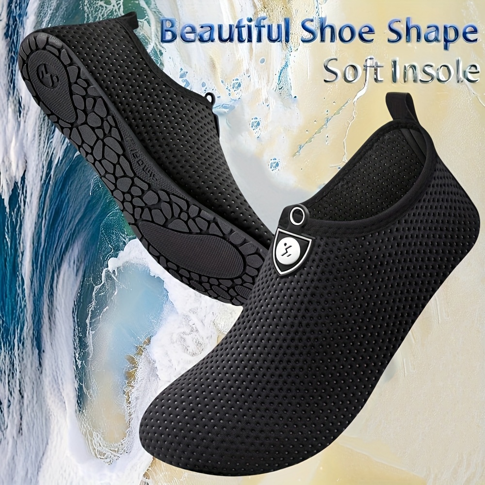 Image of 1 Pair Breathable Outdoor Water Shoes Lightweight Quick-dry Beach Sandals For Women Men - Breathable, Versatile Striped Shoes For Swimming Diving, Outdoor Surf Yoga Exercise Sports