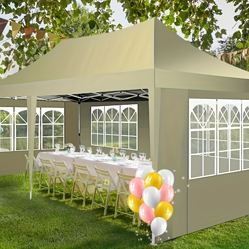 

10x20ft Pop Up Canopy Gazebo 2.0, Outdoor Canopy Tent With 6 Removable Sidewalls, Easy Up Sun Shade Uv Blocking Waterproof Outdoor Tent For Backyard, Parties, Wedding, Birthday, Bbq