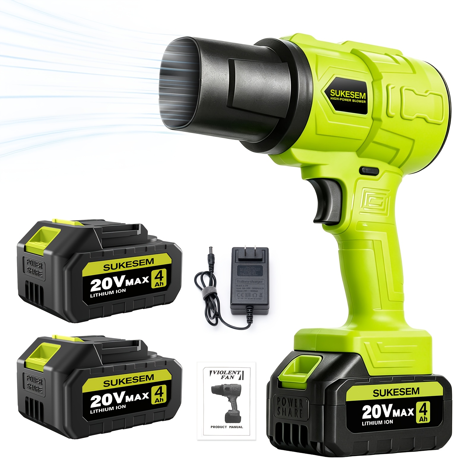 Temu: Shop 20v high power cordless leaf blower handheld portable blower with 4 0ah battery charger for car drying yard dust leaf cleaning on Temu. more great prices on patio, lawn & garden