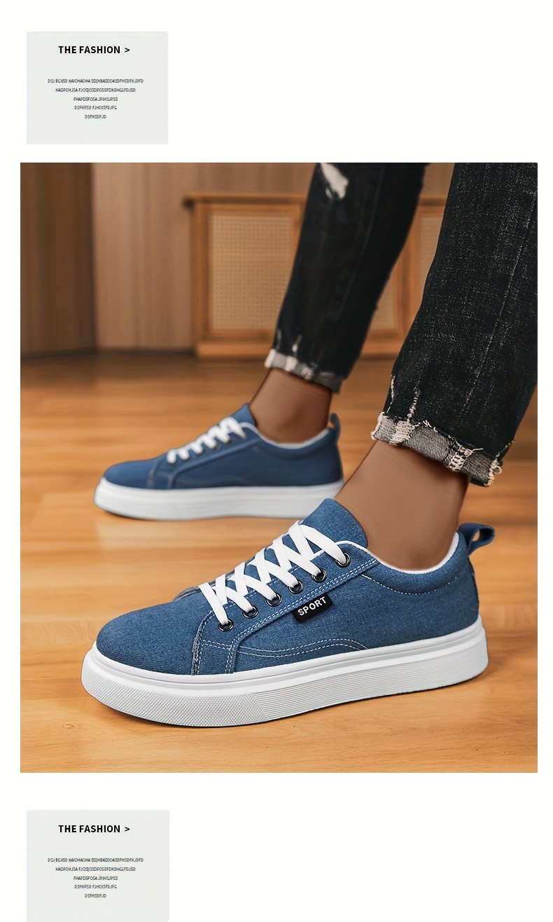 Baskets en Toile Homme Style Skateboard Chaussures en toile pour hommes, chaussures décontractées pour étudiants, chaussures de skateboard tendance, baskets athlétiques polyvalentes
