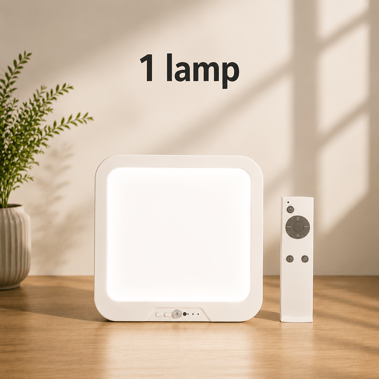 1/2/4pcs Square Ceiling Light With Remote Control, 3 Color Temperatures & Dimming, 3 Sensing , Timer, Memory, Magnetic & Rechargeable For Porch, Bedroom