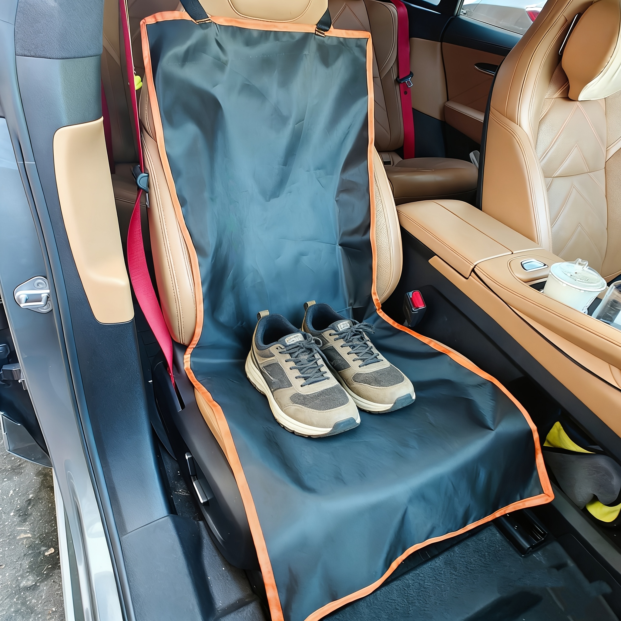 Image of 420d Oxford Cloth Thickened Lengthened Enlarged Car Seat Cushion Oxford Cloth Car Seat Protector Pad Safety Pad Premium Front Car Seat Cover, Suitable For Suv