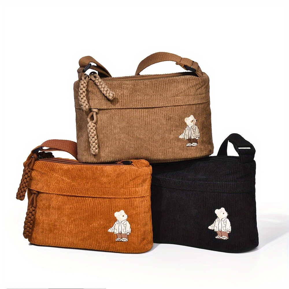 

Shoulder Bag Embroidered Bear, Bag, Bag And , , , , Multiple , -theft