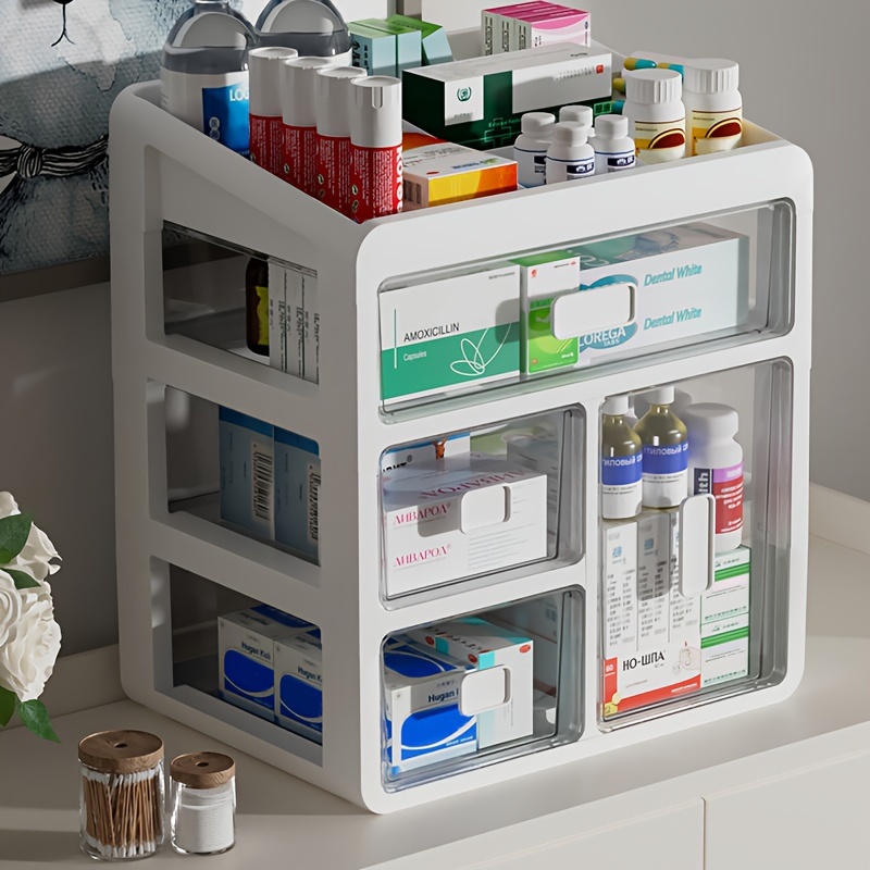 Home Medicine Cabinet Family Medication Organizer Drawer - Temu