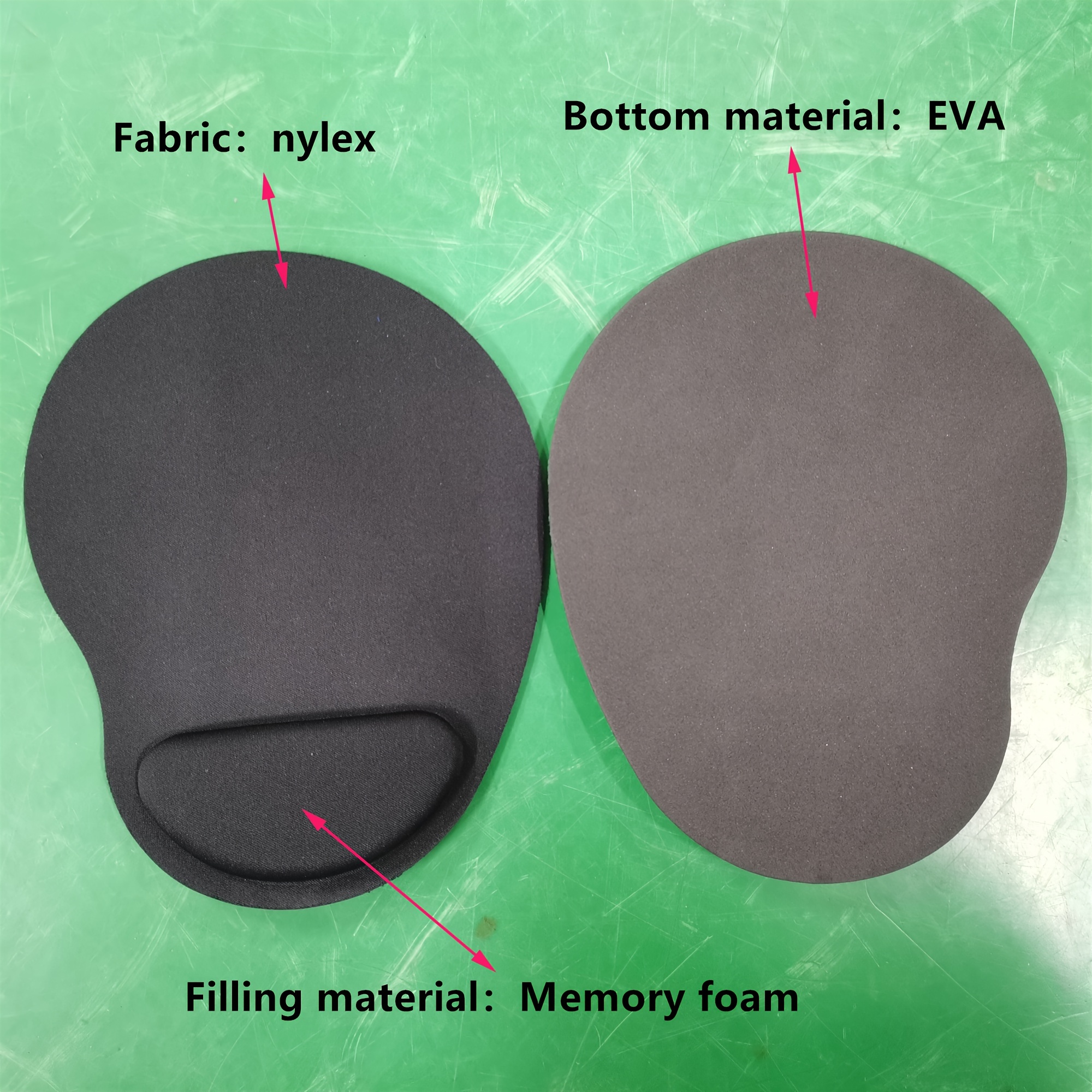 Ergonomic EVA Wrist Support Cushion, Non-Slip Memory Foam Mouse Pad, Comfortable Skin-Friendly Desk Rest for Office Computer Use