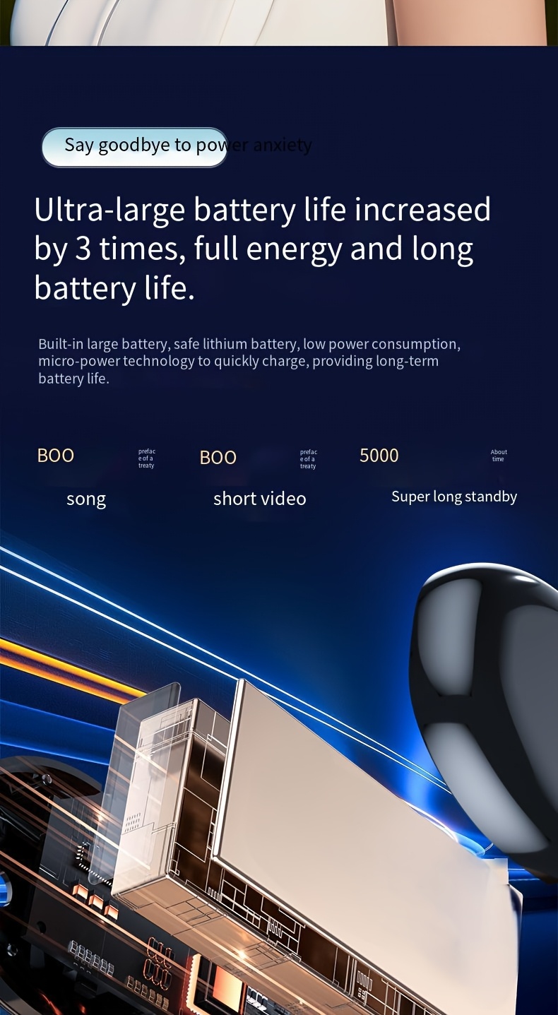 سماعات رأس لاسلكية جديدة مع شاشة lcd لعرض الطاقة، دعم k-turn، ستيريو hifi، بطاقة sd قابلة للتوصيل، عمر بطارية طويل، استماع للموسيقى، إجراء المكالمات الهاتفية، ركوب الدراجات، القيادة، الرياضة، ألعاب الجري، هدايا العطلات، لكلا الجنسين تفاصيل المنتج 3