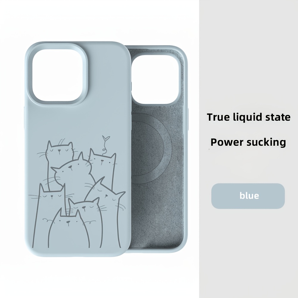 TEMU Phone Case: Creative Cute Cartoon Magnetic Suction Couple Phone Case, For Iphone 16 Pro Phone 15pro/14pro/13 Pro/12pro Anti-drop Scratch Men And