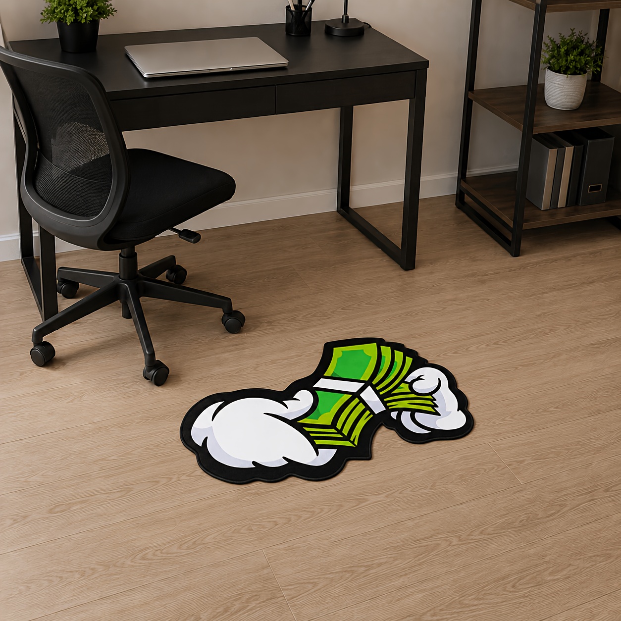 TEMU 1pc Alfombra de diseño de con y forma irregular, estilo moderno y retro de dibujos animados americanos, muy adecuada para decorar dormitorio, ,