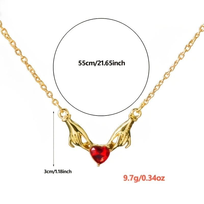 Heart-Shaped Pendant Necklace for Valentine's Day