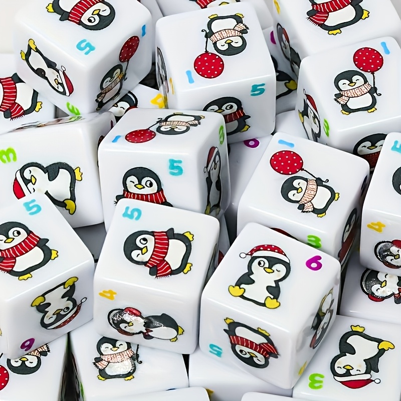 4pcs Penguin Theme Dice Set for Role-Playing Games