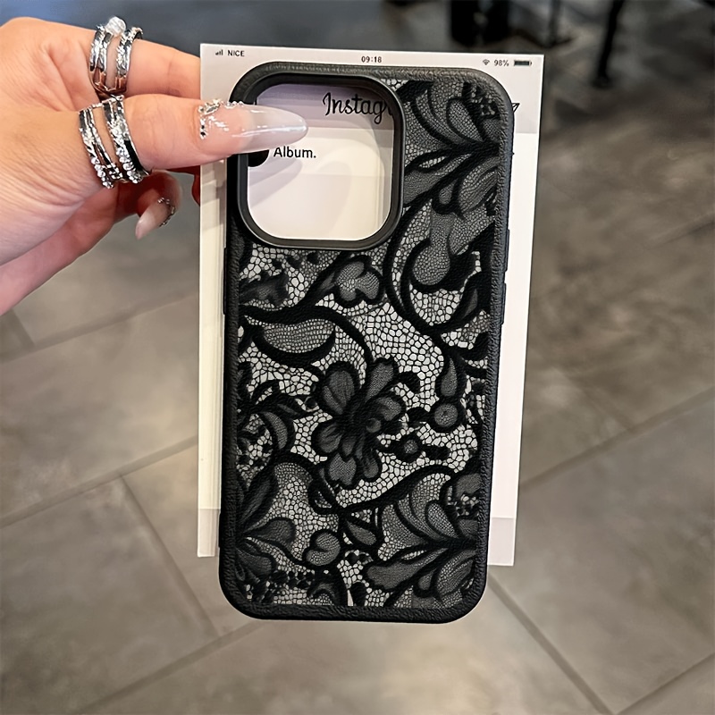 Handyhlle - Neue Spitzenmuster Lychee Muster Anti-Fall TPU Handyhlle *  fr TPU Muster Handyhlle * fr iPhone * Air 17 Pro 17 Pro * 11 XR * 12 13  14 15 Plus Pro Max
