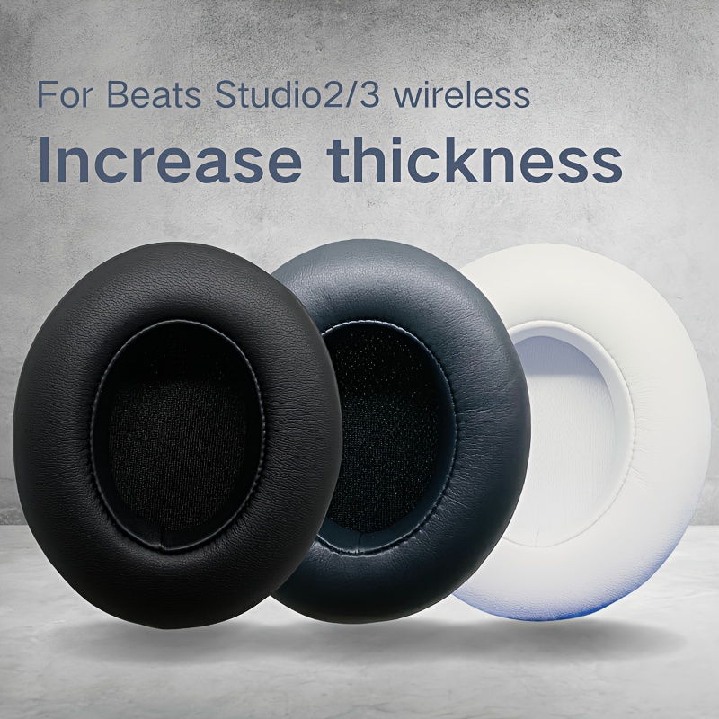 Almohadillas de repuesto prémium Solo 3 para los oídos, almohadillas Solo  2. Compatible con auriculares Beats Solo 3/Beats Solo 2 (negro). Piel
