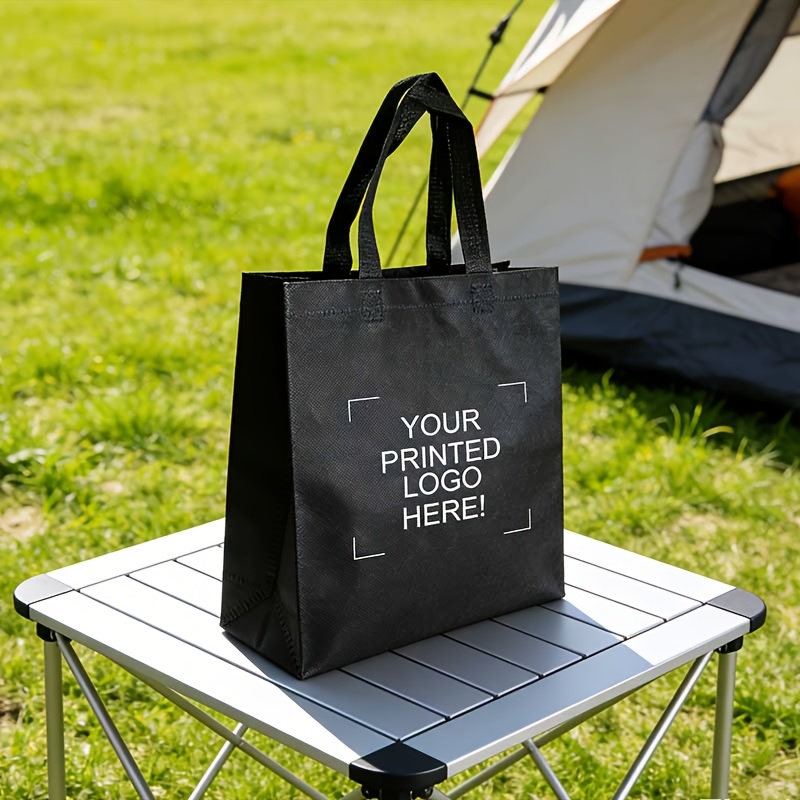 80pcs Customizable Large-Capacity Non-Woven Tote Bags
