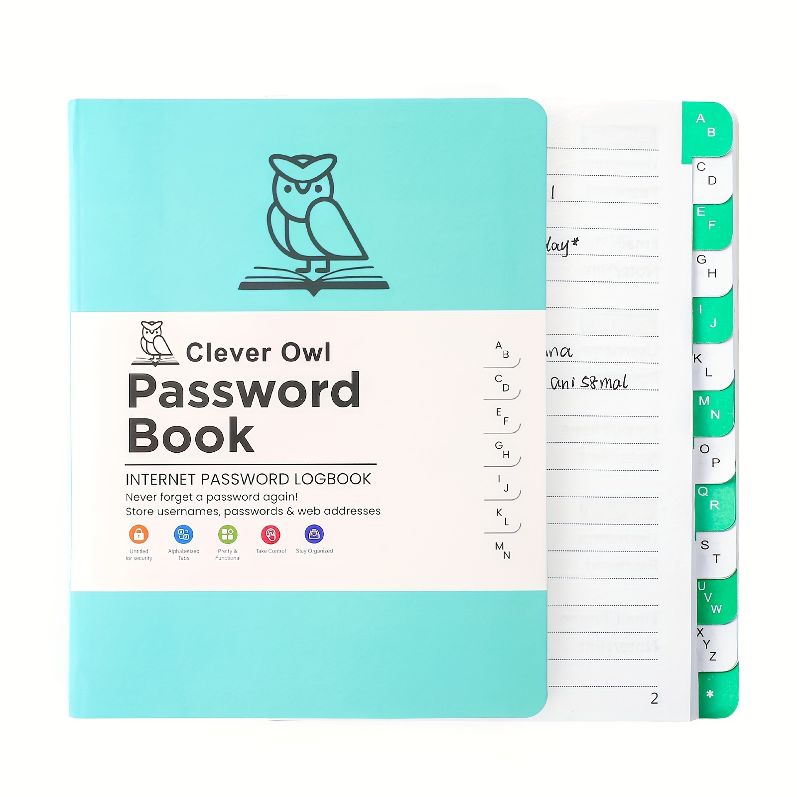 

A6 Mini Password Organizer Book, A6 Letter-order Notebook For Secure Internet & Computer , Usernames & , Portable & Ideal For Home Office Use, With Dividers & Bookmark Tabs