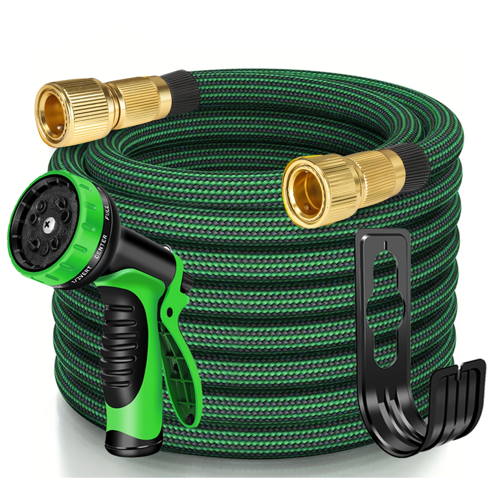 TEMU 100ft Garden Hose, Lightweight Soft Hose With 10 Nozzles, Suitable For Yard, Lawn, Car Washing, And Outdoor Use 25ft/50ft/75ft/100ft/150ft