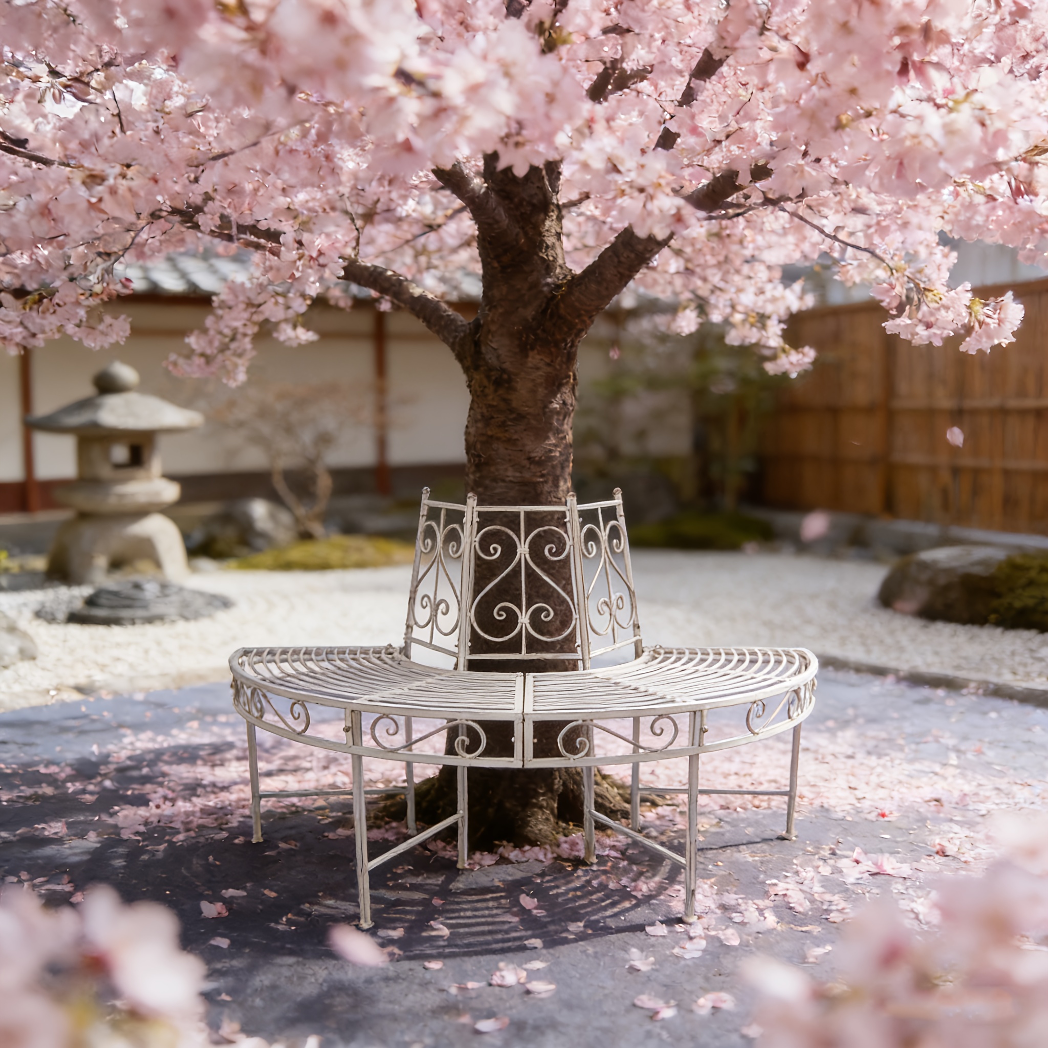 Semi-circular Metal Tree Stools, Semi-circular Garden Stools, Curved Stools, Tree Stools, and Semi-circular Benches Are All Ideal for Gardens and Parks