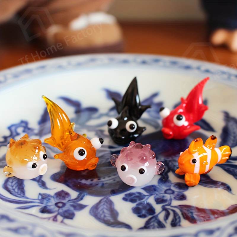 

Handmade Glass Pufferfish, Clownfish, Three-dimensional Ornaments, Cute Mini Marine Animals, No Electricity Required, Decoration