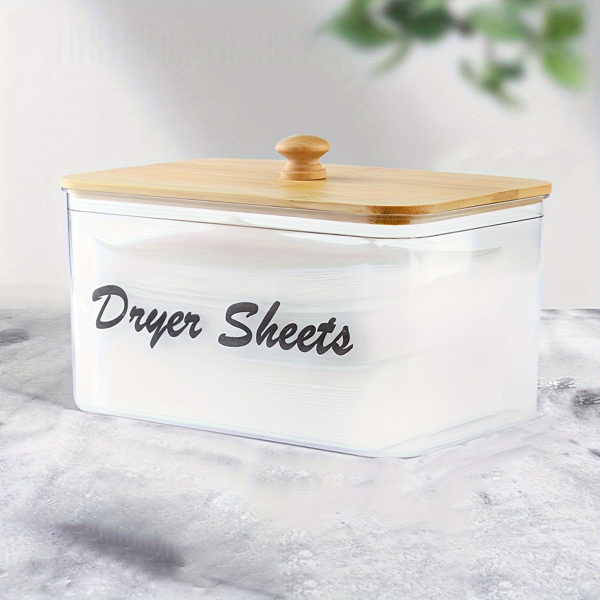 

1pc Dryer Sheet Dispenser - Clear, Storage Box Lid For Decor & Organization, Plastic , For Bathroom , For Use