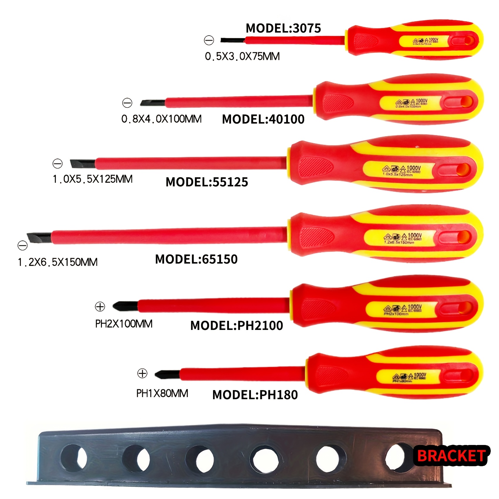 magnetic screwdriver set of 6 2 phillips and 4 slotted heads professional non   screwdriver set with magnetic screwdriver bits and wall mount great gift Product details 6