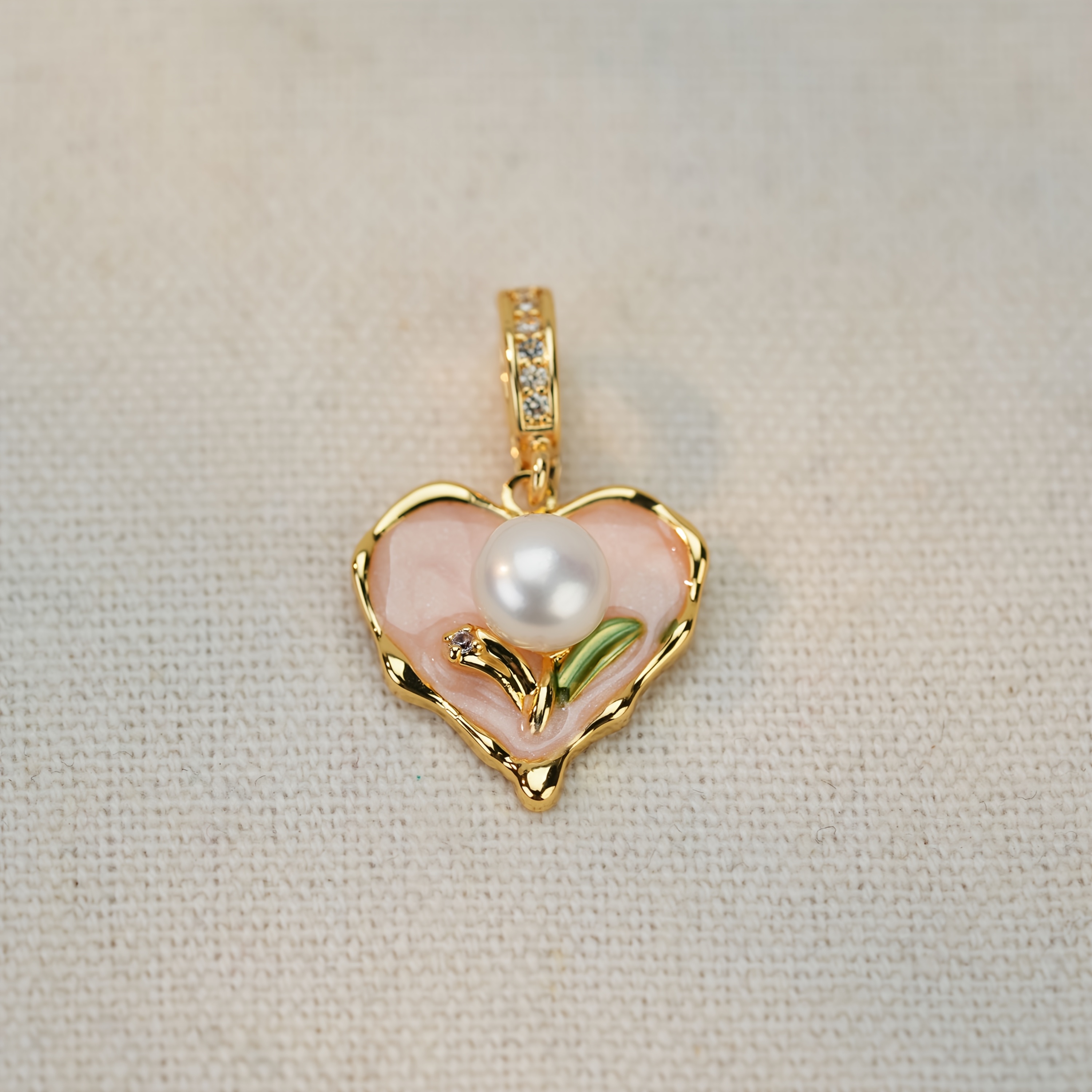 Image of Natural Heart Pendant Necklace Enamel Universal Jewelry Women's Versatile Temperament Fashion Gift