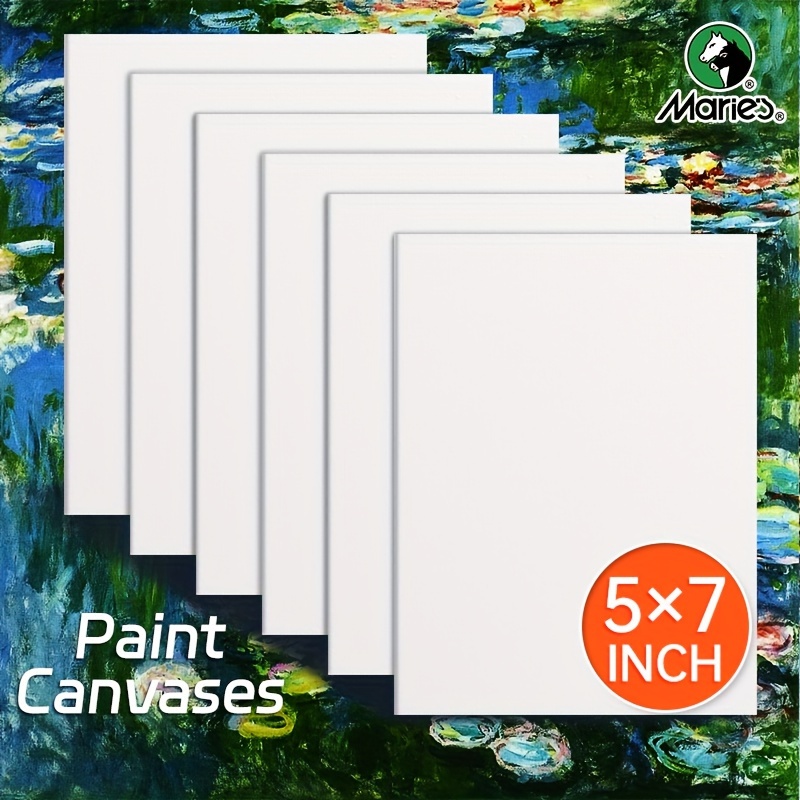 

5x7in Canvas Board Bulk, Art Painting White Blank Canvas Panels For Acrylic, Gouache, Oil, Painting, Drawing, Flow Pouring Paint, Professional For Artist, Adults, Beginners(2/4/6pcs)