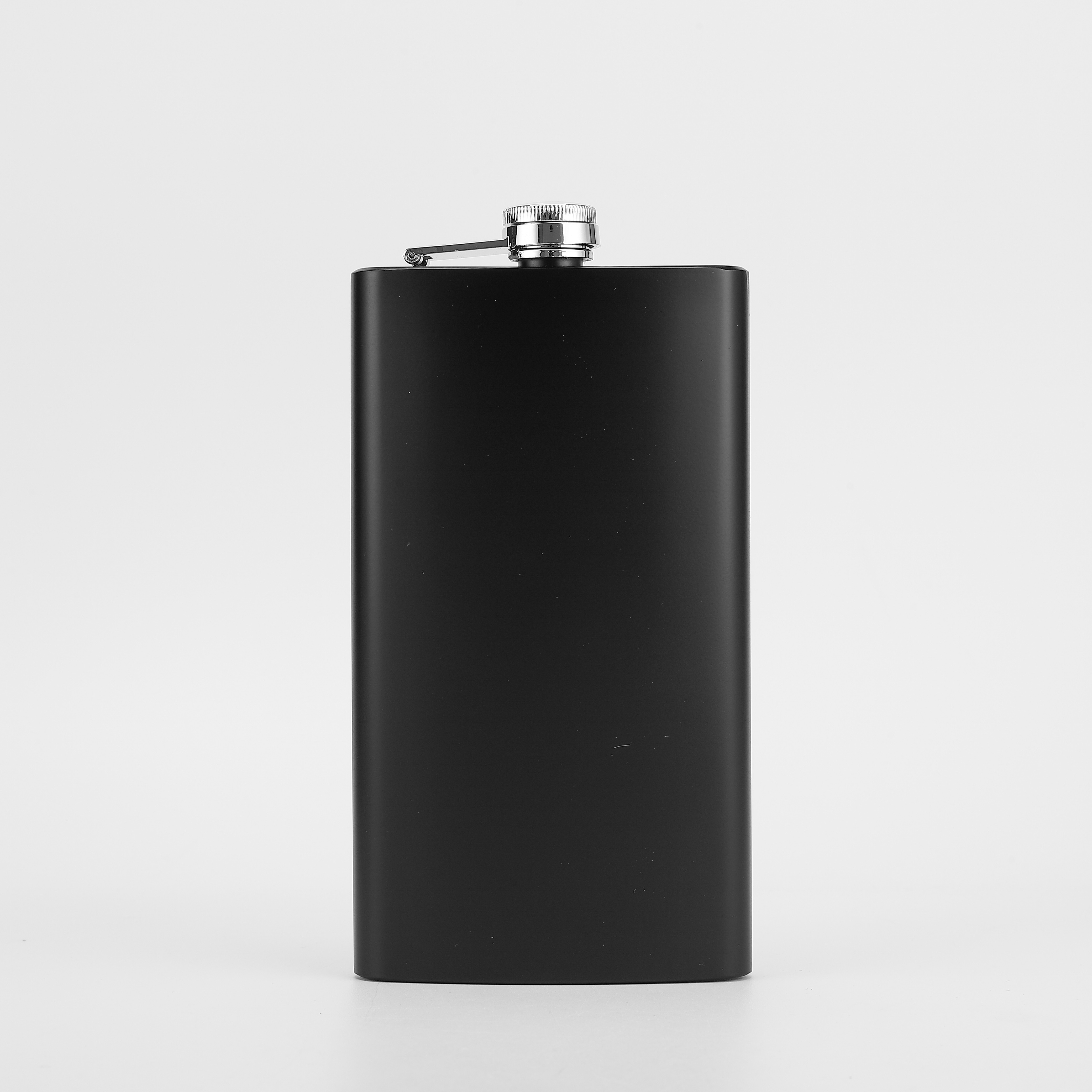 TEMU 1pc 12oz Matte Black Spray Painted , Lightweight Portable Mini Stainless Steel Outdoor Travel Flasks For Men - Perfect For Home And Use