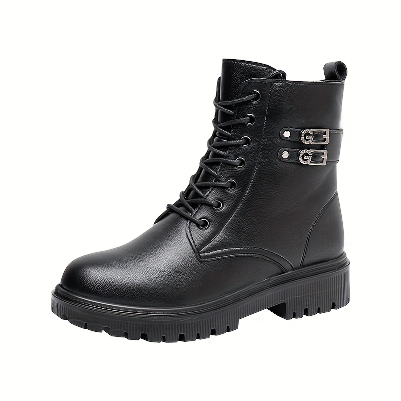 botas tobillo forradas forro polar mujer 2025 estilo Temu Spain