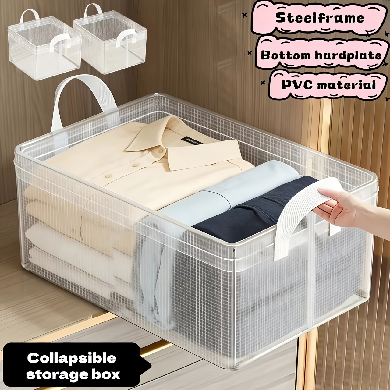 11pcs Set Foldable Storage Box with Steel Frame
