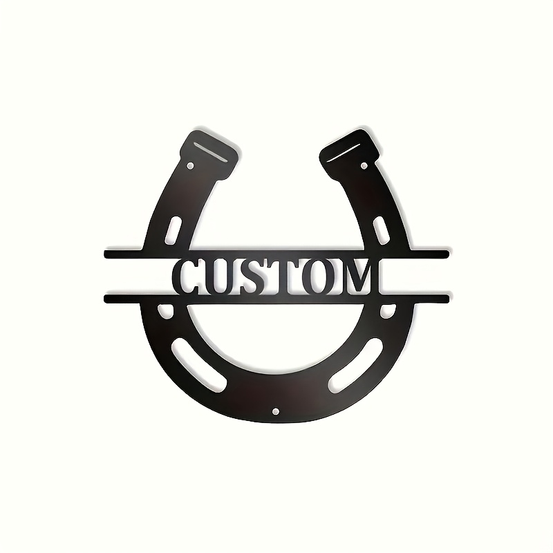 TEMU [personalized ] Personalized Metal Stable Plaque - Customized , Equestrian Enthusiasts Wall Decoration, Perfect Gift