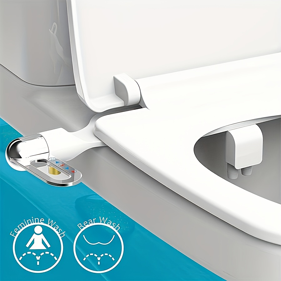 non electric toilet seat bathing attachment with adjustable spray nozzle   in   compatible with toilet seat   clean rear washing function bathroom fixture for modern bathrooms bathroom plumbing accessory minimalist style sturdy material home  