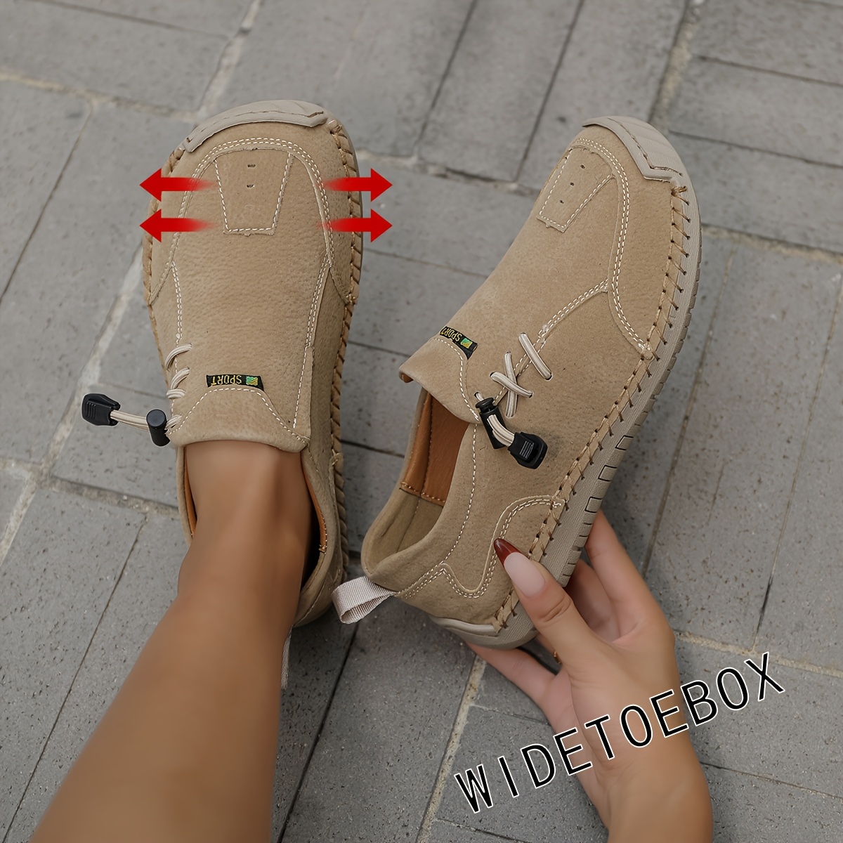 Couple's Wide Fit Sneakers, Comfortable Roomy Toe Box Shoes