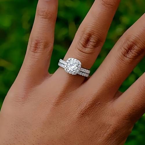 elegant fashion zirconia ring alloy base no plating white for women bridal jewelry birthday gift for girls over 15 years old