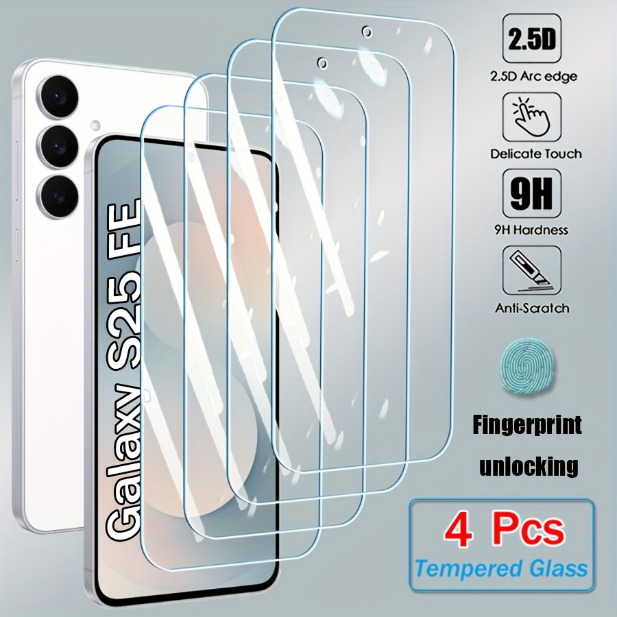 E-shop 4 Stück Schutzfolie aus gehärtetem Glas für Samsung Galaxy A17 A07 A56 A36 A26 A16 A06 A55 A35 A25 A15 A05 A54 A34 A24 A14 A04 A73 A53 A33 A23