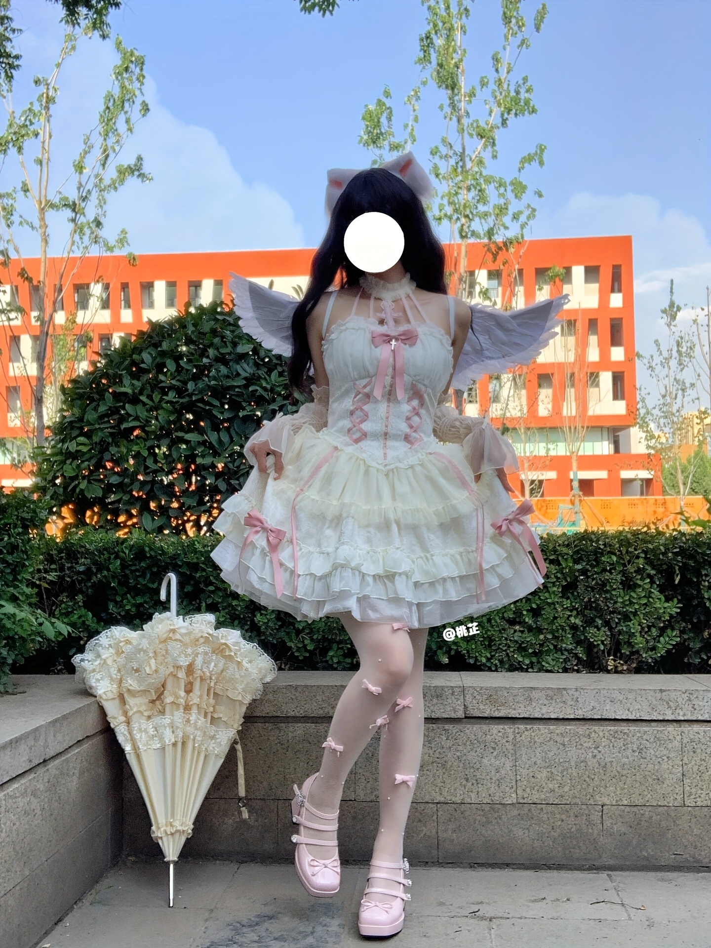 womens lolita style style cute dress bow detail Temu Czech Republic