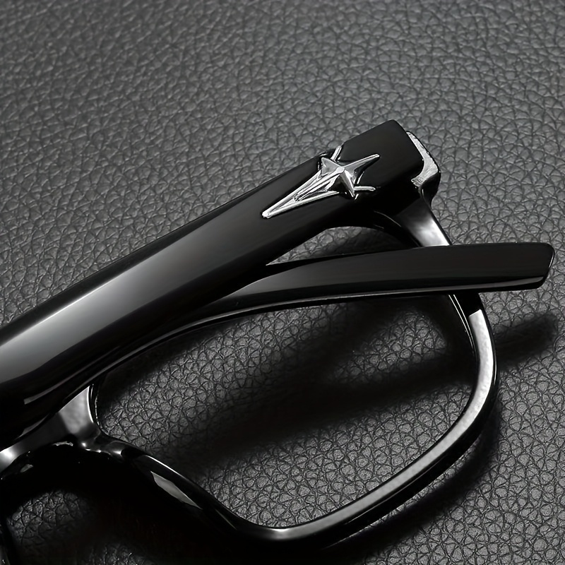 1pc Square Glasses, Flat Glasses, Fashionable Square Glasses, Easy Design, Decorative Glasses, Suitable For Daily, Business Wear, Glasses, Black Glasses, Y2k Style Rectangular Glasses