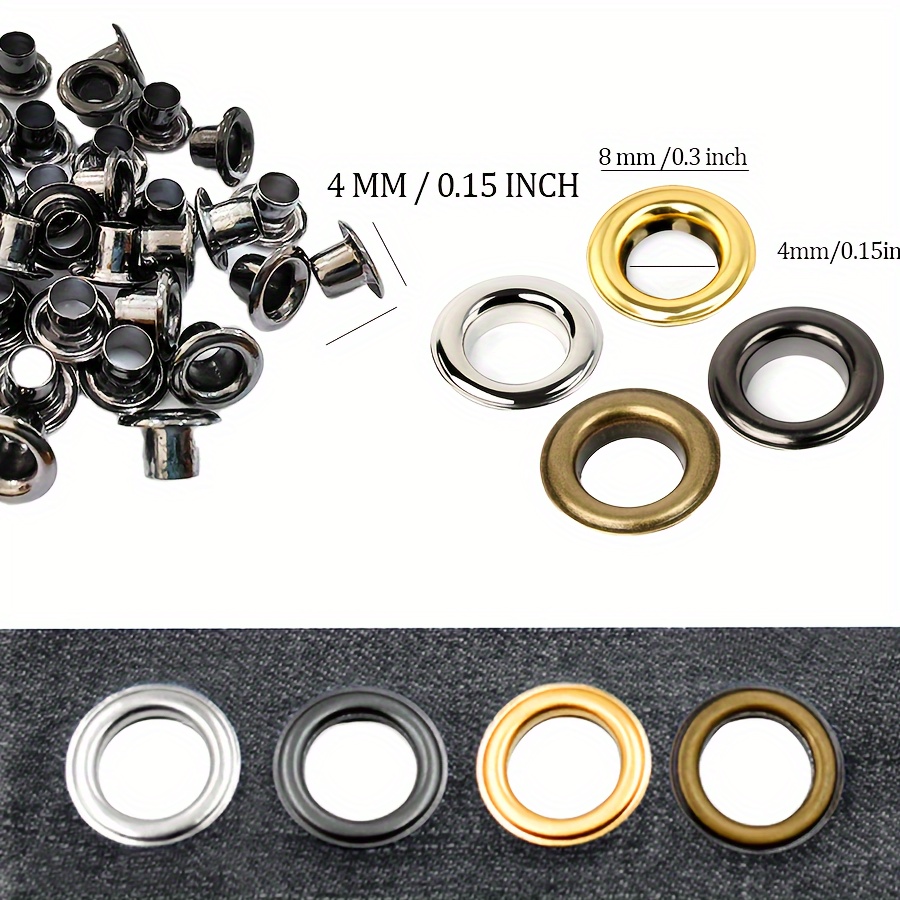 Kit Occhielli In Metallo Per Passacavi, Set Di Occhielli Per Occhielli In Ottone Ferro Da 2 Mm Strumenti Di Impostazione Kit Per Punzonatura Occhielli - Foto 7