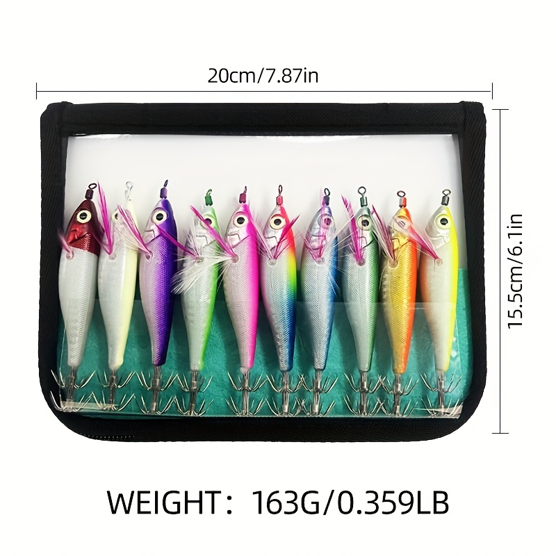 TEMU Lot de 10 appâts par sac, adaptés à la pêche en mer/eau douce - Leurres de pêche durs avec peinture en aérosol, leurres de pêche horizontaux de
