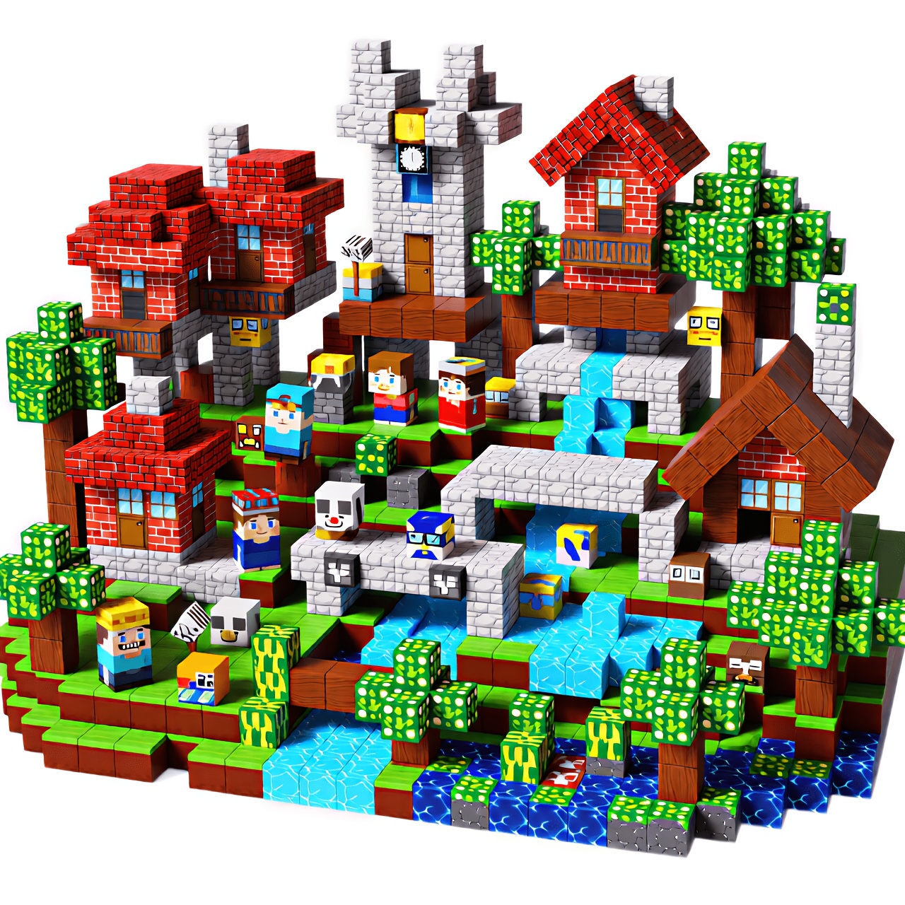 Magnet Building Tiles Creative DIY Educational STEM Toy Set