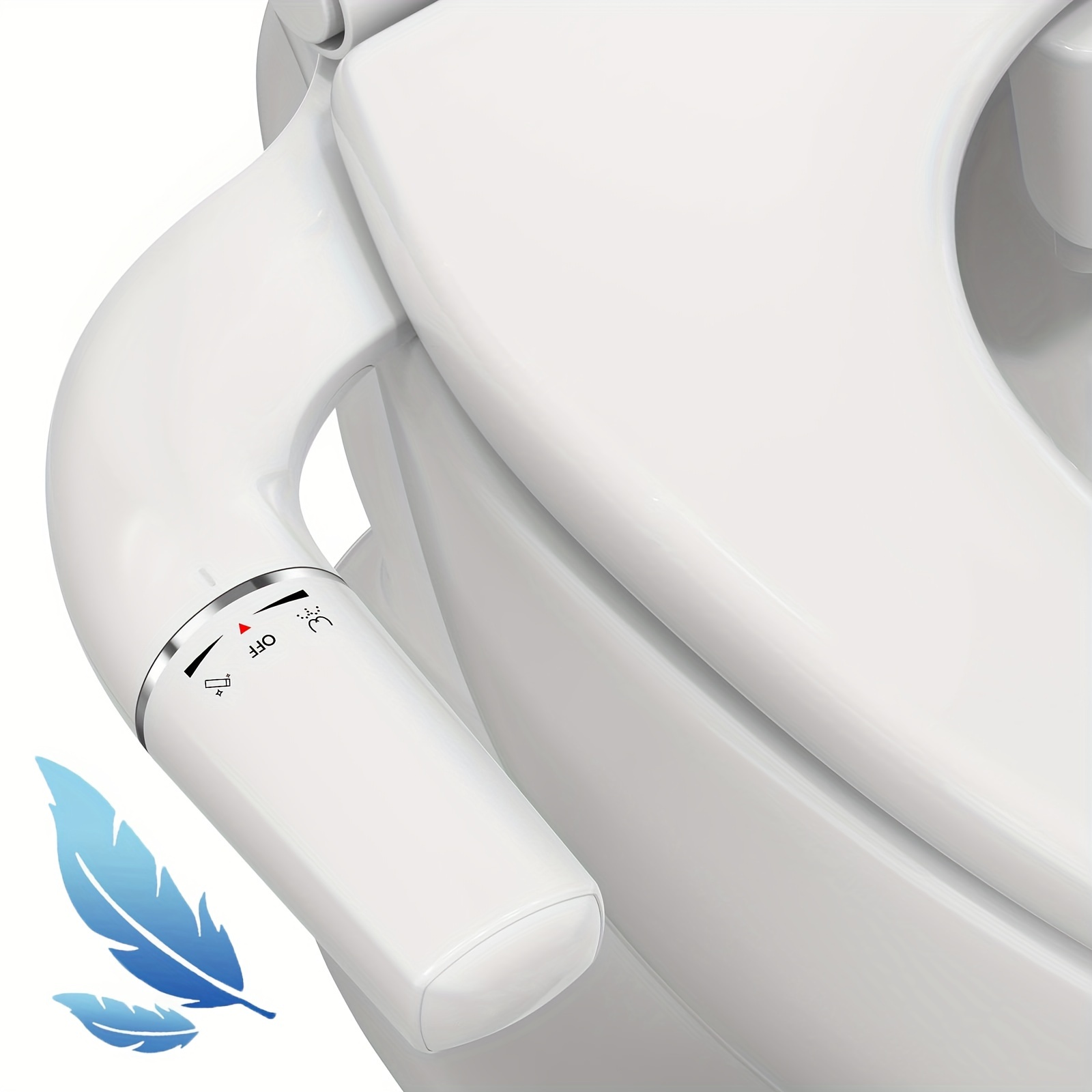 

Easy-install Bidet Attachment For Toilet - Dual Nozzle, Adjustable Pressure, Hygienic Sprayer With Nozzle Protection Design, Self Cleaning, Toilets