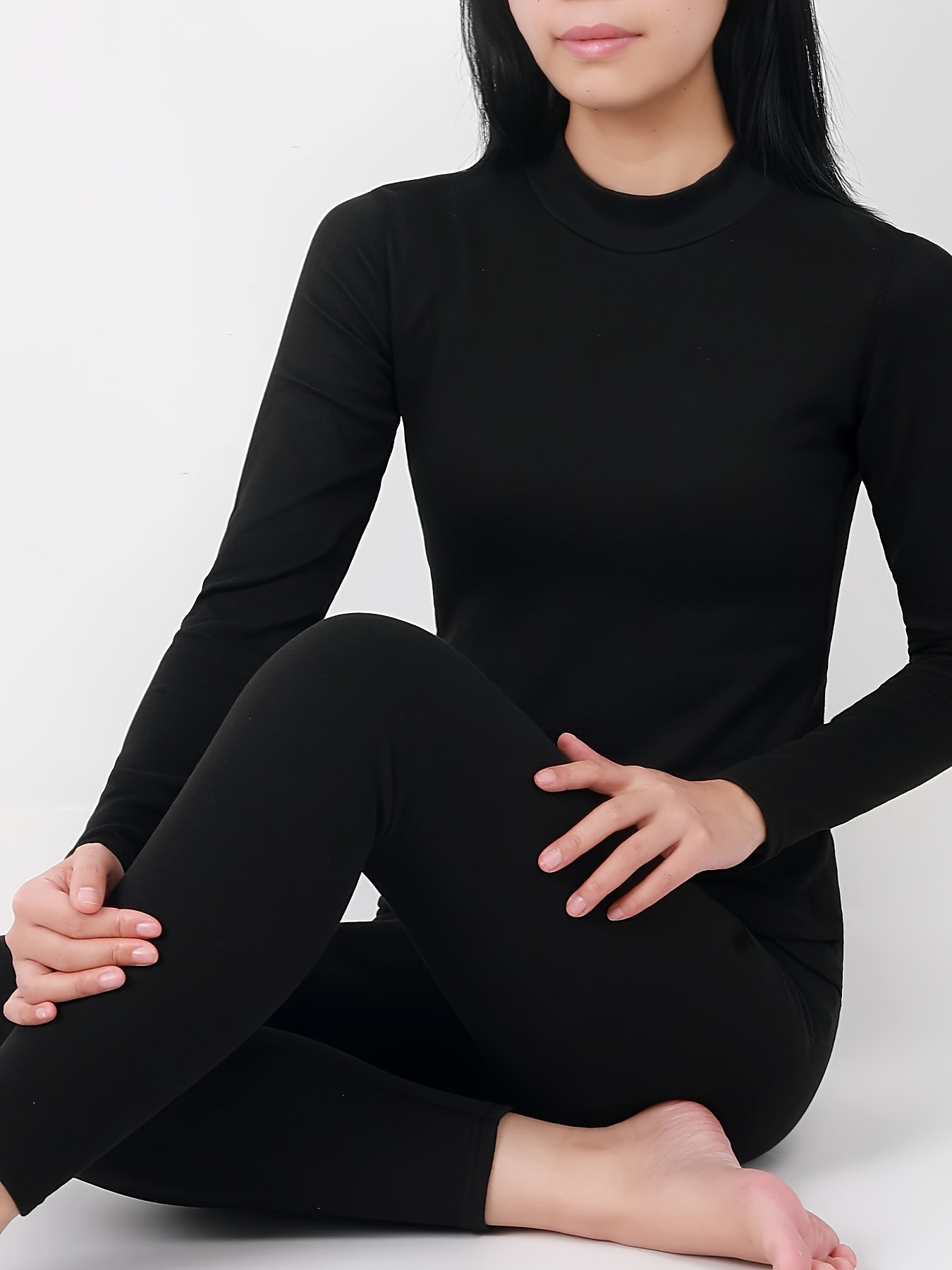 2pcs conjunto ropa térmica mujer otoño/invierno Temu Argentina - Main Image