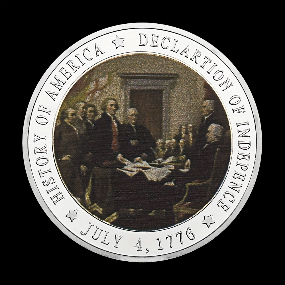 декларация независимости   монета- , железный материал, коллекционный памятный подарок, без перьев, исторический   документа сша подробные сведения 4