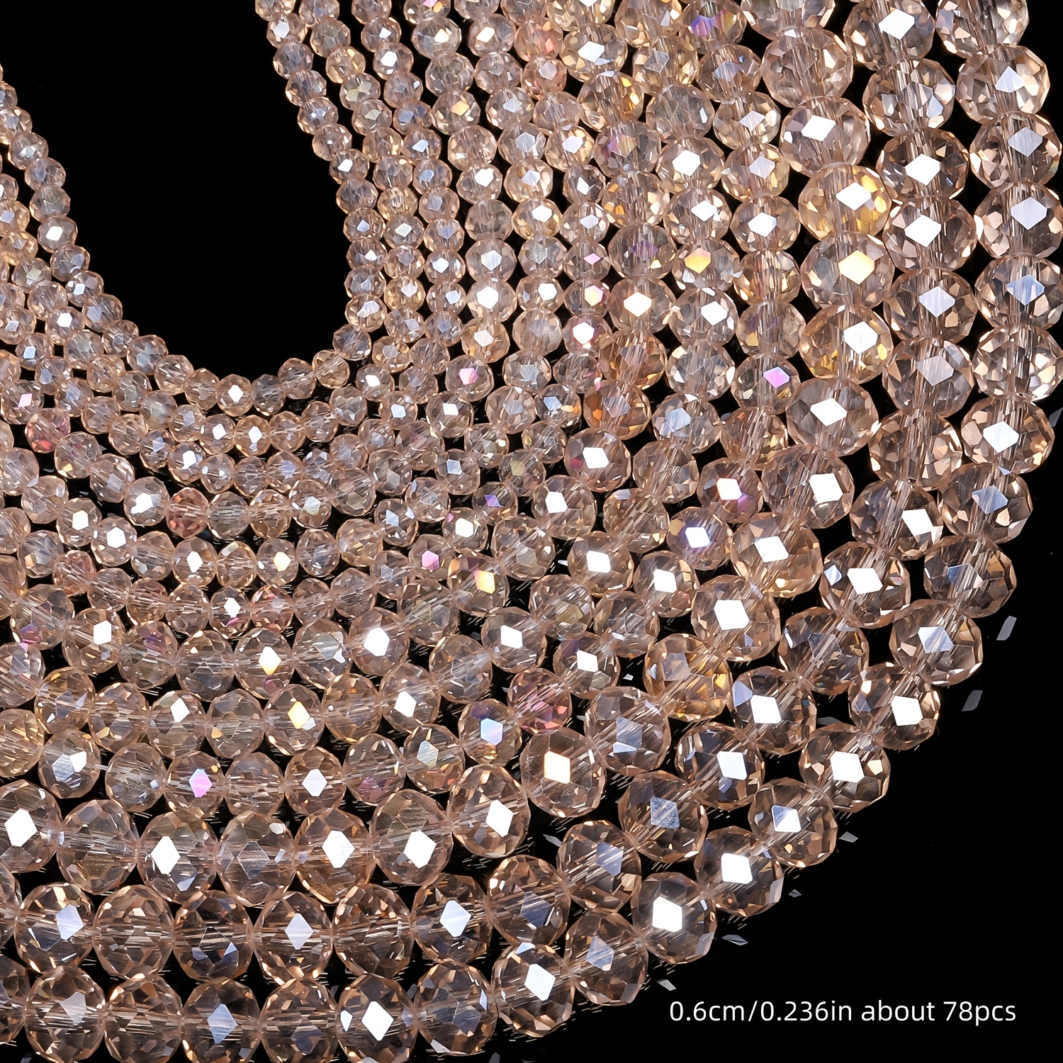 2d Flat - 3/4/6/8mm Ab Color Color Flat Rondelle Glass Beads Fashion Loose Beads Suitable For Jewelry Making Bracelet Necklace