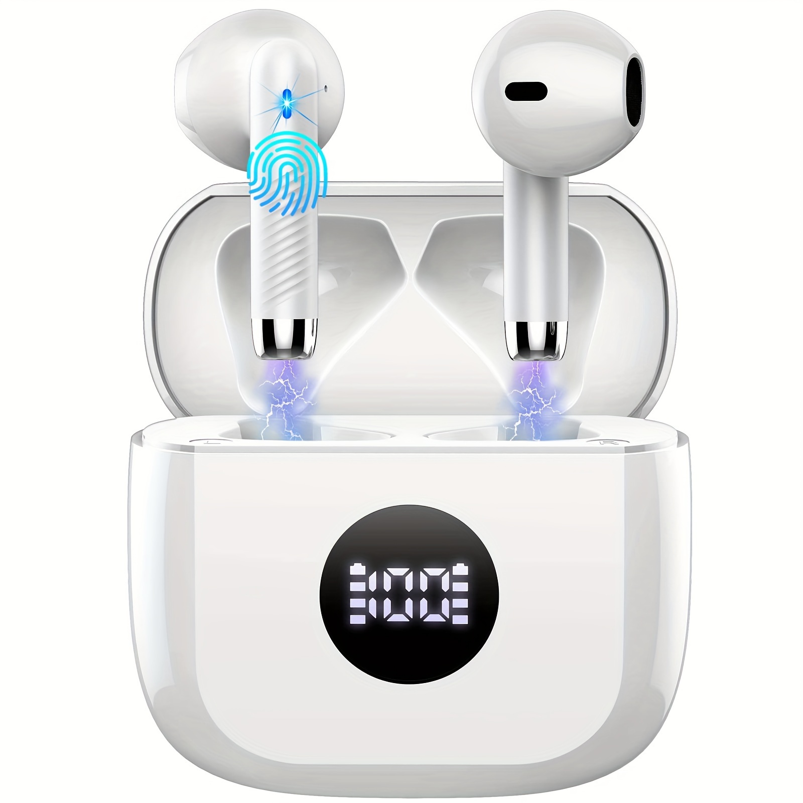 

2024 New Wireless Earphones, J53 Wireless 5.3 Earphones With Display, Wireless Earphones With In Ear Noise Cancelling Microphone, 40 Hour Time Sports Earphones With Bass Stereo, Suitable For Ios