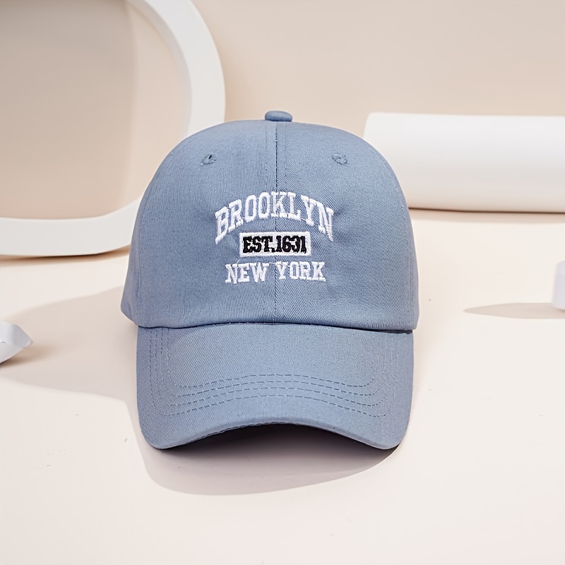 Cappello Baseball Ricamo Slogan Brooklyn Colori Vivaci - Temu Italy